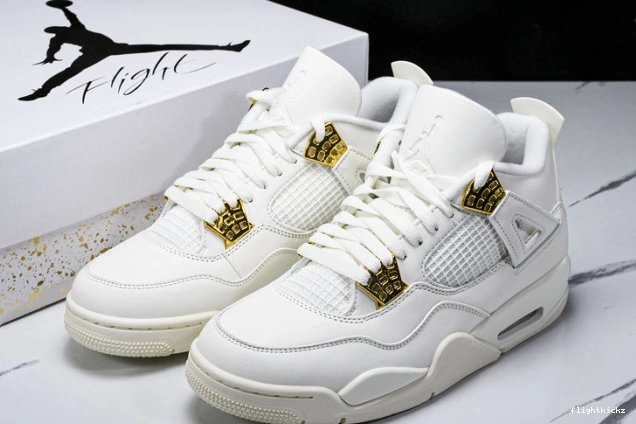 Metallic Gold Jordan AQ9129-170 4 Retro 0716